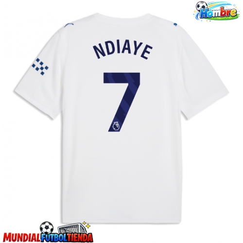Camiseta Manchester City Iliman Ndiaye #7 Tercera Equipación Replica 2026-27 mangas cortas